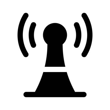 Geniş bant ağ anten simgesi tasarımı, premium vektör