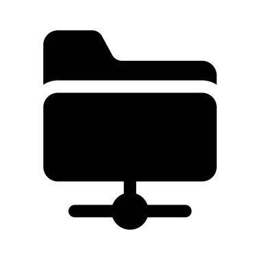 Paylaşılan dizin, ağ dizini simgesi tasarımı, premium vektör