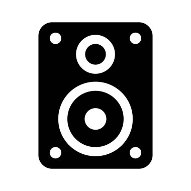 Audio speaker vector design in in trendy style, isolated on white background