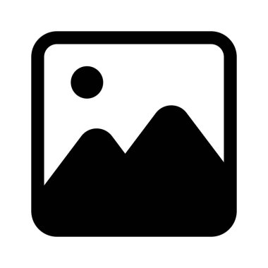 Büyüleyici bir manzara ikonu, güneşli dağlar.