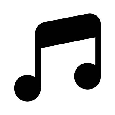 Müzik notası, şarkı, melodi veya müzik uygulamaları ve web siteleri için akor vektör simgesi, moda tasarım