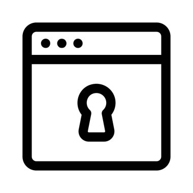 Modern tarzda güvenli web sitesi simgesi