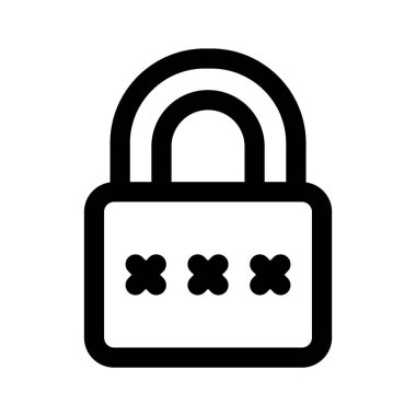Parola asma kilit, güvenlik koruması simgesi