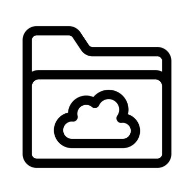 Bulut dizininin modern vektörü beyaz arkaplanda izole edildi