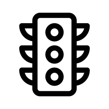 Trafik sinyalleri veya trafik ışıkları vektör tasarımı, simge kullanmaya hazır