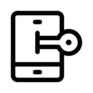 Mobil erişim ve mobil güvenlik vektörünün bu yaratıcı simgesini al