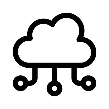 Bulut ağının bu yaratıcı simgesini moda tarzında al