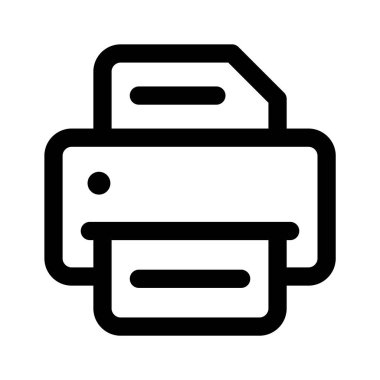 Yazıcı vektör tasarımı simge kullanmaya hazır