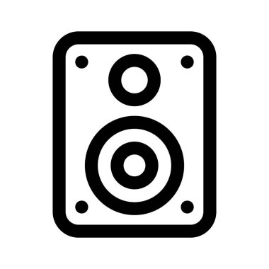 Audio speaker vector design in in trendy style, isolated on white background