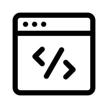 Web sitesi geliştirme ve programlama vektörünün iyi tasarlanmış simgesi