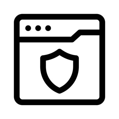 Güvenli web sitesinin modern tarzda simgesi, web sayfası güvenlik vektör tasarımı
