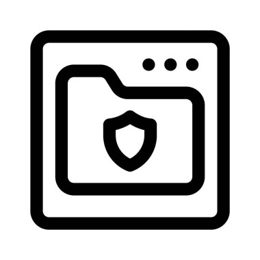 Güvenli web sitesinin modern tarzda simgesi, web güvenlik vektörü tasarımı