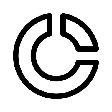 Pasta grafiğinin bu dikkatlice hazırlanmış simgesini al, iş analiz vektörü