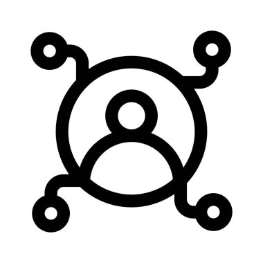 Elinizi kullanıcı ağının yaratıcı simgesine koyun