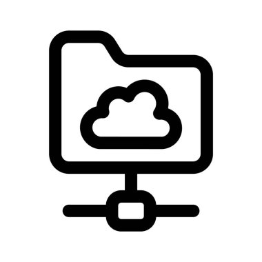 Bulut dizininin modern vektörü beyaz arkaplanda izole edildi