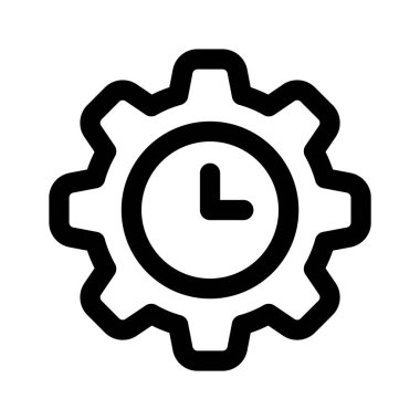 Zaman yönetiminin konsept vektörünü gösteren teçhizatlı saat, yüksek kaliteli grafikler