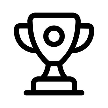 Düzenlenebilir stilde kupanın düz simgesi, başarı ödülü vektör tasarımı