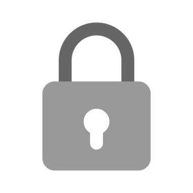 Modern biçimdeki vektör tasarımını kilitle, asma kilidin yaratıcı simgesi