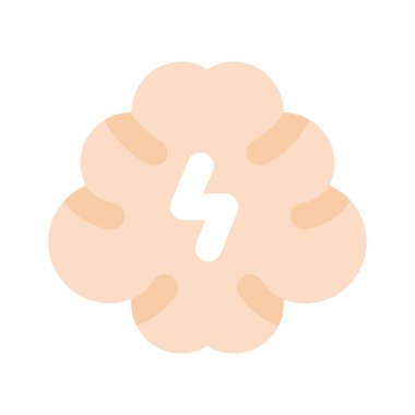 Beynin içinde ışık sürgüsü, modaya uygun beyin fırtınası konsepti simgesi