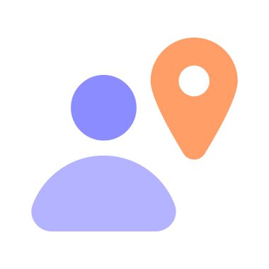 Kullanıcı konumu ve konum belirleme vektörünün premium simgesine bakın