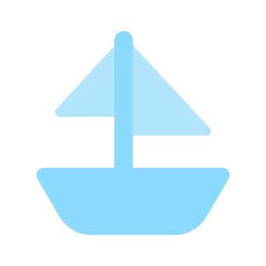 Dikkatle hazırlanmış yatın moda simgesi, iş seyahati vektörü