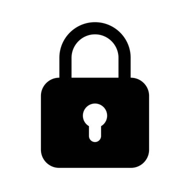 Modern biçimdeki vektör tasarımını kilitle, asma kilidin yaratıcı simgesi