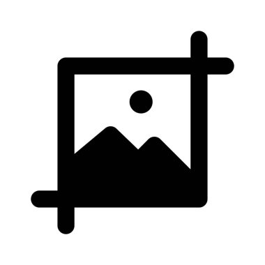 Modern stilde resim kırpma simgesi tasarımı