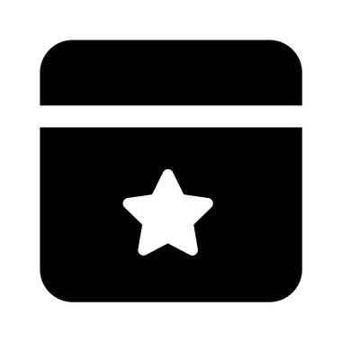 En sevilen web sayfasının konsept simgesini gösteren web sayfası yıldızı