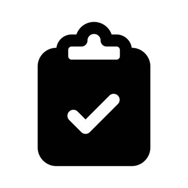 Özenle dizayn edilmiş kontrol listesi simgesi, genellikle üretkenlik ve organizasyon uygulamalarında kullanılan tamamlanacak görev veya ögelerin bir listesini temsil eder.