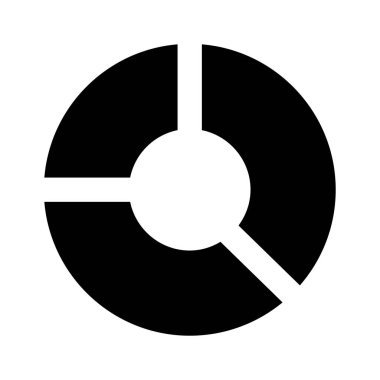 Pasta grafiğinin bu dikkatlice hazırlanmış simgesini al, iş analiz vektörü