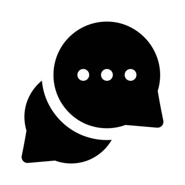 Modern biçimdeki sohbet baloncuğunun simgesi, premium vektörü