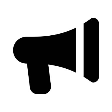 Düzenlenebilir biçimdeki megafonun simgesi, hoparlörün kişiselleştirilebilir vektörü