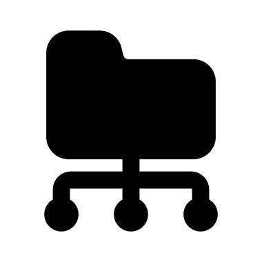 Paylaşılan dizin, ağ dizini simgesi tasarımı, premium vektör