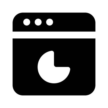 Beyaz arkaplanda izole edilmiş moda biçiminde bir web sitesi analizi simgesi