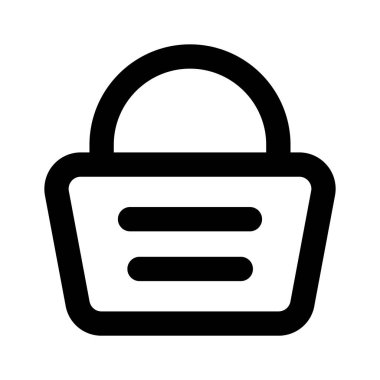 Alışveriş çantası vektör tasarımı, premium kullanım için el çantası simgesi