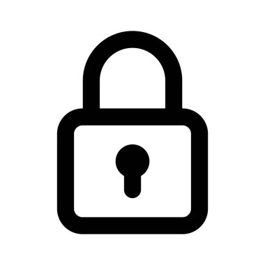 Modern biçimdeki vektör tasarımını kilitle, asma kilidin yaratıcı simgesi