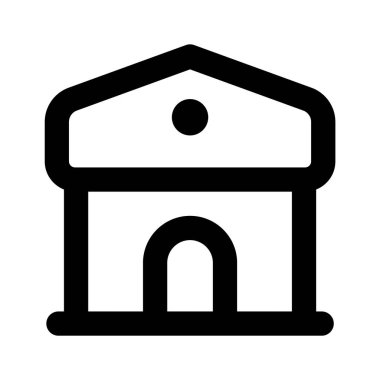 Modern tarzda bir ev simgesi, premium vektör