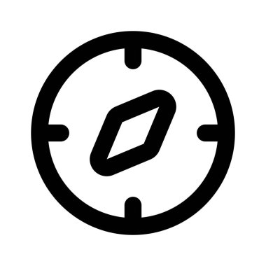 Modern stil, navigasyon aracı simgesinde pusula inanılmaz bir vektör tasarımı