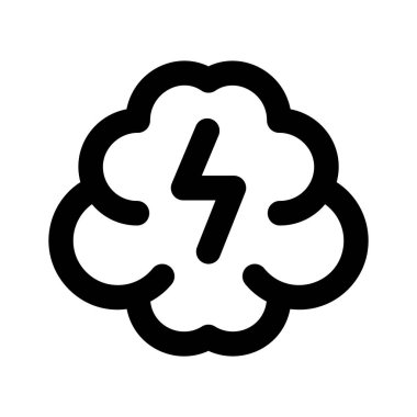 Beynin içinde ışık sürgüsü, modaya uygun beyin fırtınası konsepti simgesi