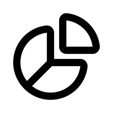 Pasta grafiğinin bu dikkatlice hazırlanmış simgesini al, iş analiz vektörü