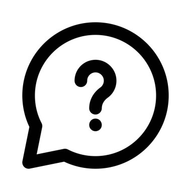 Question mark sign solid vector in trendy style