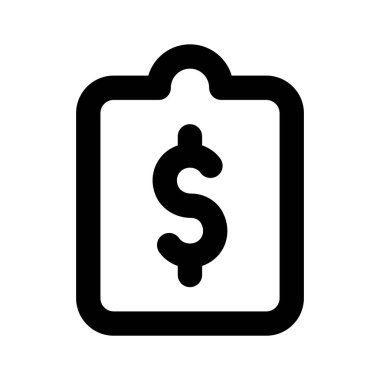 Mali belgenin vektörünü gösteren panodaki dolar işareti, simge kullanmaya hazır