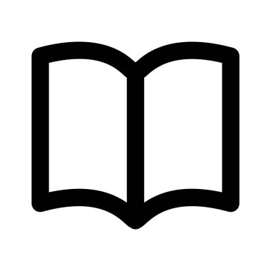Düzenlenebilir düz biçimli bir açık kitap simgesi