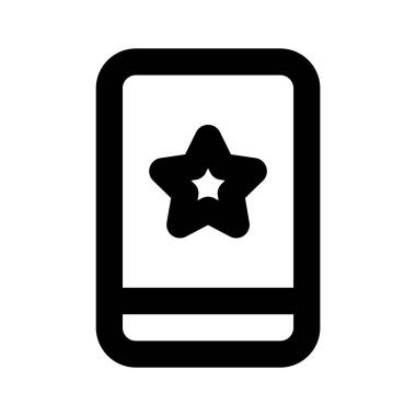 Gezici ekrandaki yıldız çevrimiçi derecelendirme konsepti simgesini gösteriyor