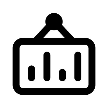 Panodaki çubuk çizelgesi sunum panosunun konsept simgesini gösteriyor, simgeyi kullanması kolay