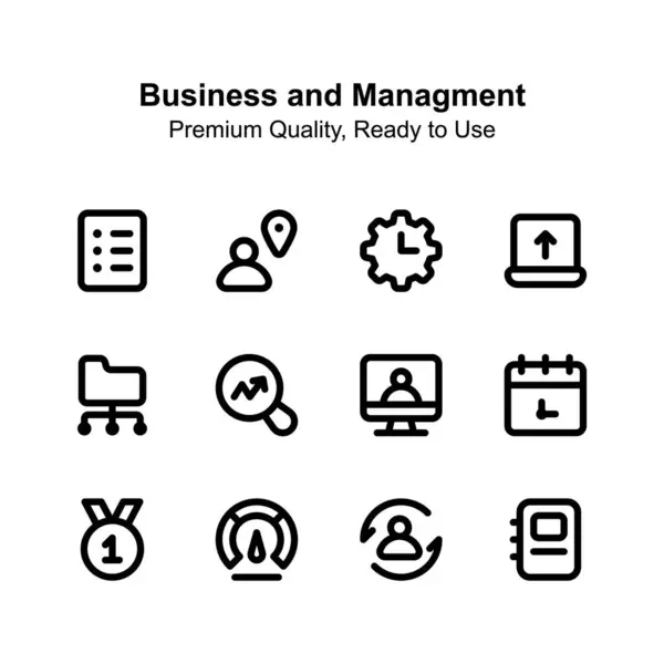 stock vector Have a look at creative business and management icons set, easy to use and download