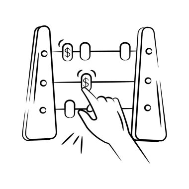 Düzenlenebilir stil abaküs karalama ikonu, yüksek çözünürlüklü Vintage Abacus Image 'a bakın.