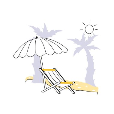 Plaj manzaralı vektör illüstrasyonuName