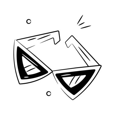 Güneş gözlüğü vektör tasarımı, plaj aksesuarları vektör tasarımı