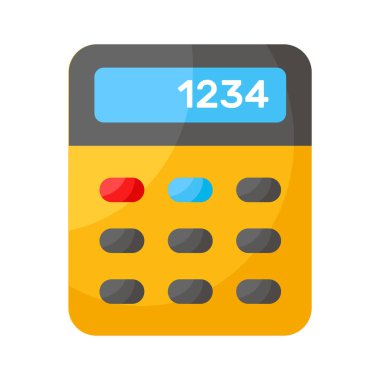 Modern tarzda hesaplayıcı vektör tasarımı, matematiksel hesaplama ekipmanları